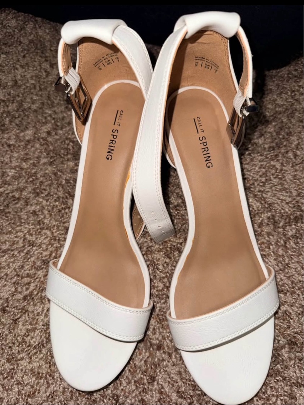 Call It Spring White Ankle-Strap wedge Heel